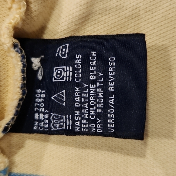 3/$20 Tommy Hilfiger Yellow Stripes Polo Shirt - Picture 7 of 9